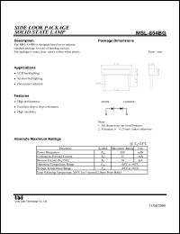 MSL-854BG datasheet: Solid state lamp MSL-854BG