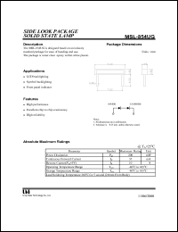 MSL-854UG datasheet: Solid state lamp MSL-854UG