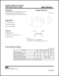 MSL-854UOL datasheet: Solid state lamp MSL-854UOL