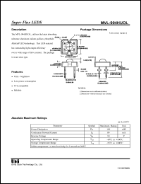 MVL-904HUOL datasheet: Super flux LED MVL-904HUOL