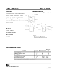 MVL-914HUYL datasheet: Super flux LED MVL-914HUYL