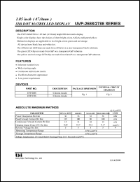 UVP-2688AY datasheet: 8 x 8 DOT matrix LED display UVP-2688AY