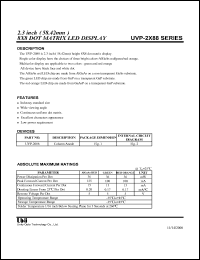 UVP-2188AA datasheet: 8 x 8 DOT matrix LED display UVP-2188AA