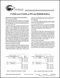 CY2309 datasheet: PCI and SDRAM buffer CY2309