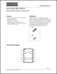 KA3403 datasheet: Quad operational amplifier KA3403