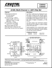 CS5542-KL datasheet: 22-bit multi-channel ADC chip set CS5542-KL