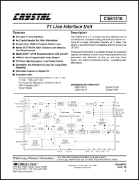 CS61310-IL datasheet: T1 line interface unit CS61310-IL