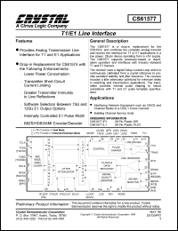 CS61577-IP1 datasheet: T1/E1 line interface CS61577-IP1