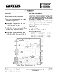 CS62180B-IP datasheet: T1 framer CS62180B-IP