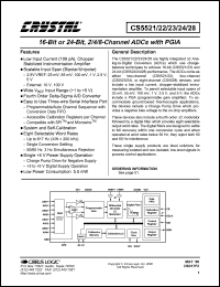 CS5528-AP datasheet: 16/24-bit, 2/4/8-channel ADCs with PGIA CS5528-AP