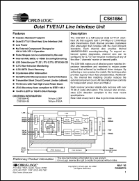 CS61884-IQ datasheet: Octal T1/E1/J1 line interface unit CS61884-IQ