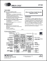 EP7209 datasheet: Ultra-low-power audio decoder system-on-chip EP7209