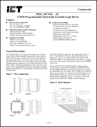 PEEL18CV8ZJI-25 datasheet: 25ns CMOS programmable electrically erasable logic device PEEL18CV8ZJI-25