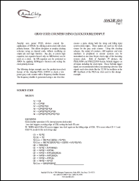 AN-9 datasheet: Gray code counter using clock doubled input AN-9