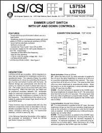 LS7534 datasheet: Dimmer light switch with up and down conrols LS7534