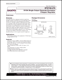 STK740-470 datasheet: 5V/5A single output separate excitation chopper regulator, STK740-470