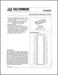 TDA8205 datasheet: NICAM QPSK demodulator TDA8205