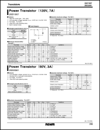 2SD2061 datasheet: NPN power transistor, 60V, 3A 2SD2061