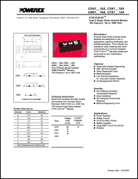 CC611616A datasheet: 1600V, 160A general purpose common cathode diode CC611616A
