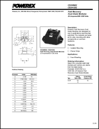 CD240602 datasheet: 600V, 20A fast recovery fast recovery dual diode CD240602