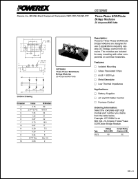 CE720802 datasheet: 800V, 20A general purpose 3-phase scr/diode bridge diode CE720802