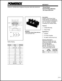 ME500810 datasheet: 800V, 100A general purpose 3-phase bridge diode ME500810