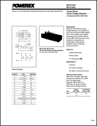 ME701202 datasheet: 1200V, 20A general purpose 3-phase bridge diode ME701202