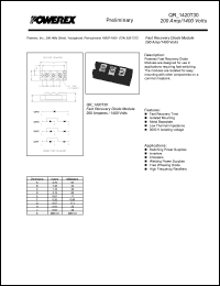 QRF1420T30 datasheet: 1400V, 200A fast recovery common anode diode QRF1420T30