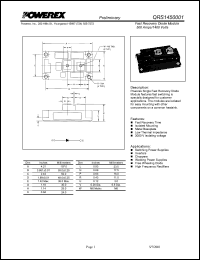 QRS1450001 datasheet: 1400V, 500A fast recovery single diode QRS1450001