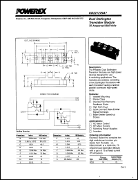 KD221275A7 datasheet: 1200V, 75A Dual Darlington transistor module KD221275A7