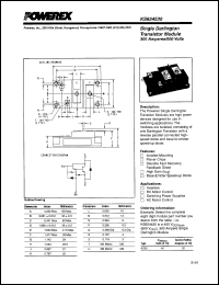 KS624530 datasheet: 600V, 300A Single Darlington transistor module KS624530