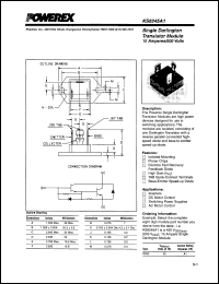 KS8245A1 datasheet: 600V, 15A Single Darlington transistor module KS8245A1