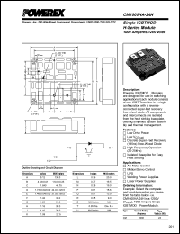 CM1000HA-24H datasheet: 1200V, 1000A single IGBT module CM1000HA-24H