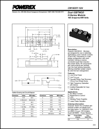 CM100DY-12H datasheet: 600V, 100A dual IGBT module CM100DY-12H