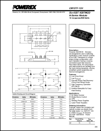 CM15TF-12H datasheet: 600V, 15A six pac IGBT module CM15TF-12H
