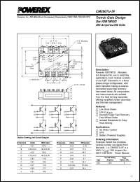 CM200TU-5F datasheet: 250V, 200A six pac IGBT module CM200TU-5F