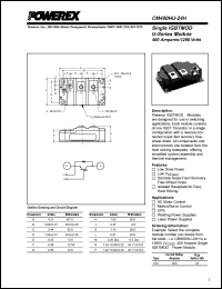 CM400HU-24H datasheet: 1200V, 400A single IGBT module CM400HU-24H