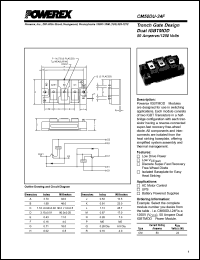 CM50DU-24F datasheet: 1200V, 50A dual IGBT module CM50DU-24F