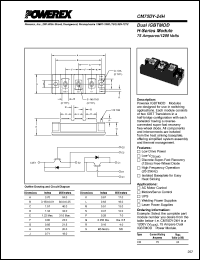 CM75DY-24H datasheet: 1200V, 75A dual IGBT module CM75DY-24H