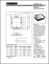 CM900DU-24NF datasheet: 1200V, 900A dual IGBT module CM900DU-24NF