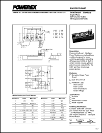 PM200DSA060 datasheet: 600V, 200A dual IGBT module PM200DSA060