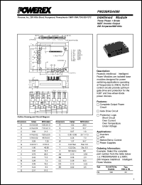 PM200RSA060 datasheet: 600V, 200A seven pac IGBT module PM200RSA060