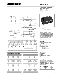 PM50RVA120 datasheet: 1200V, 50A seven pac IGBT module PM50RVA120