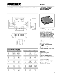 PS11035 datasheet: 600V, 20A cib/ci (integrated module) IGBT module PS11035