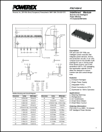PS21454-E datasheet: 600V, 15A six pac IGBT module PS21454-E