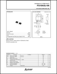 FS10ASJ-06 datasheet: 60V trench gate MOSFET FS10ASJ-06