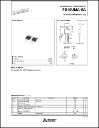 FS10UMA-5A datasheet: 250V planar process MOSFET FS10UMA-5A
