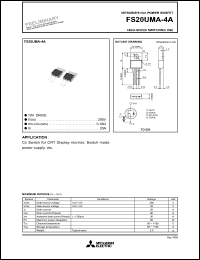 FS20UMA-4A datasheet: 200V planar process MOSFET FS20UMA-4A