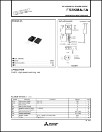FS3KMA-5A datasheet: 250V planar process MOSFET FS3KMA-5A