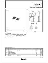 FS7UM-5 datasheet: 250V planar process MOSFET FS7UM-5